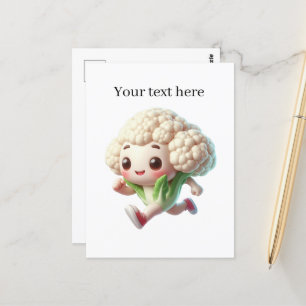 Cute Cauliflower lovers customizable Postcard