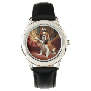 Cute Cavalier King Charles Kid's Personalized Watch