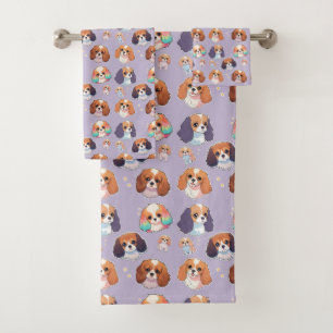 Cute Cavalier King Charles Pastel Motif