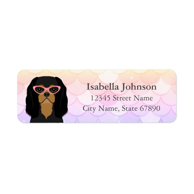 Cute Cavalier King Charles Spaniel Address Label (Front)