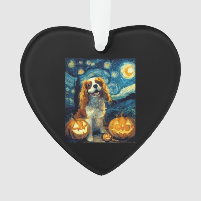 Cute Cavalier King Charles Spaniel Dog Halloween J (devant)