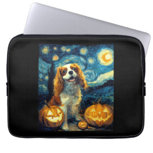 Cute Cavalier King Charles Spaniel Dog Halloween J Laptop Sleeve