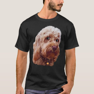 Cute Cavapoo Cavoodle Puppy Dog Side Eye Face Cava T-Shirt