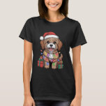 Cute Cavapoo Santa Hat Christmas Xmas Dog Lovers H T-Shirt<br><div class="desc">Cute Cavapoo Santa Hat Christmas Xmas Dog Lovers Holiday</div>
