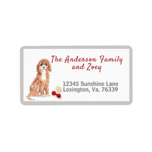 Cute Cavapoo Toys Home Return Address Label