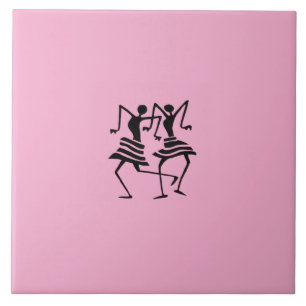Cute Celebration Dance Pink Tile