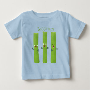 Cute celery sticks trio cartoon vegetables baby T-Shirt