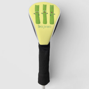 Cute celery sticks trio cartoon vegetables golf head cover