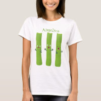 Cute celery sticks trio cartoon vegetables