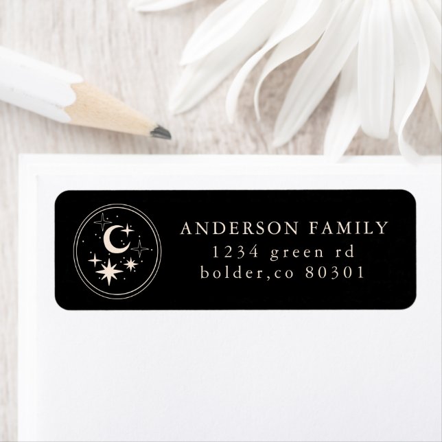 Cute Celestial Return Address Label (Insitu)