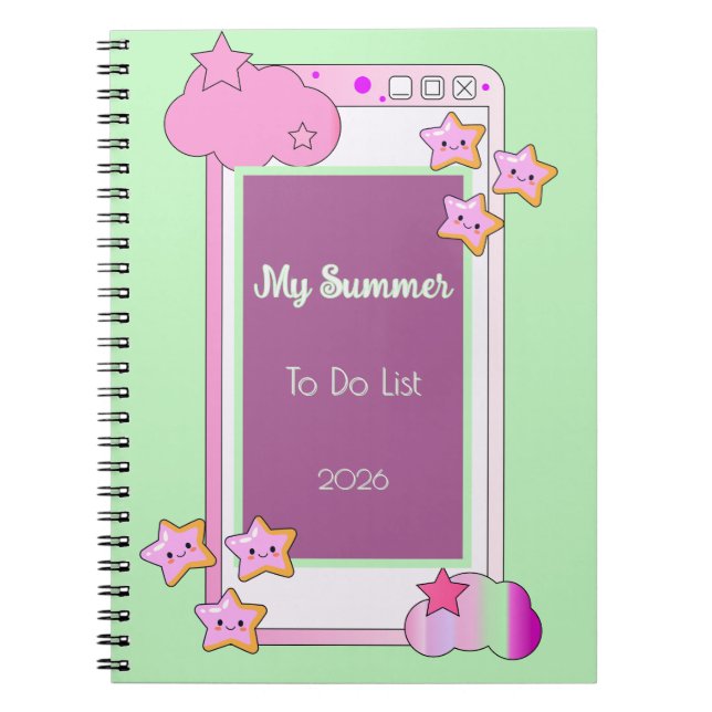 Cute Cell Phone School or Work  Notebook (Front)
