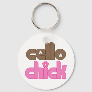 Cute Cello Chick Keychain