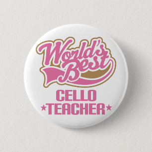 Cute Cello Teacher Gift 2 Inch Round Button
