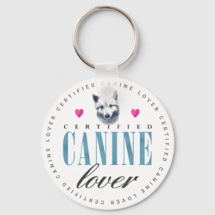 Cute Certified Canine Lover Samoyed Keychain