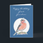 Cute Chaffinch, Birthday Great Grandson Card<br><div class="desc">Cute Chaffinch,  Happy Birthday  Great,  Grandson Bird Collection</div>