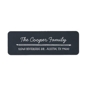 Cute Chalkboard Typography Return Address Label