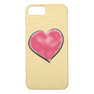 Cute Champagne Colour Red Heart iPhone 8/7 Case