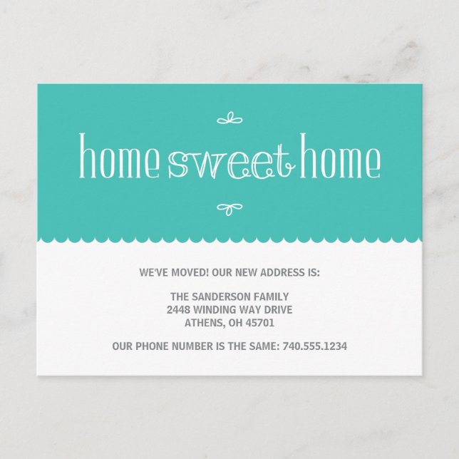 Cute Change of Address Announcement Postcard (Front)