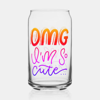 Cute Chaos Can Glass