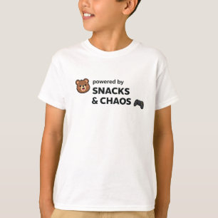 Cute Chaos Graphic Tee – Cartoon Bear Back Print 