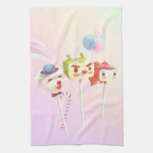 Cute Character Cake Pops Kitchen Towel