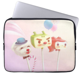 Cute Character Cake Pops Laptop Sleeve