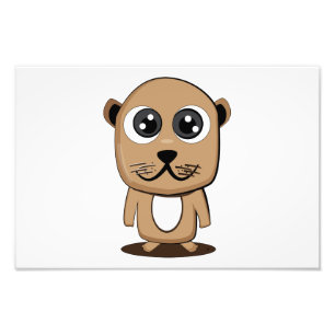 Cute character clipart photo print