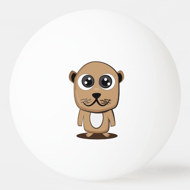 Cute character clipart ping pong ball (Back)