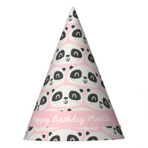 Cute character panda children's birthday party hat