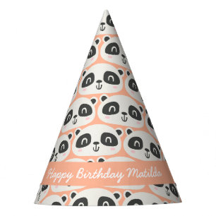 Cute character panda children's birthday party hat