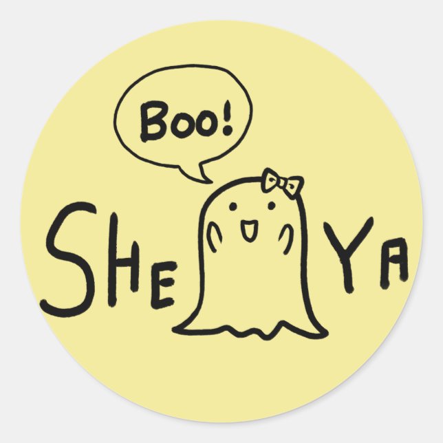 Cute character sticker - Shibuya (She-Boo-Ya) (Front)