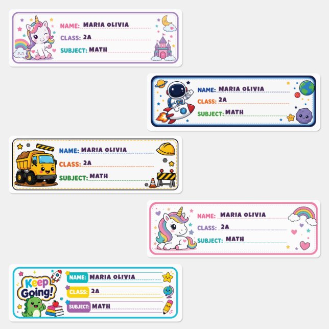 Cute Characters Personalized School Name (Group)