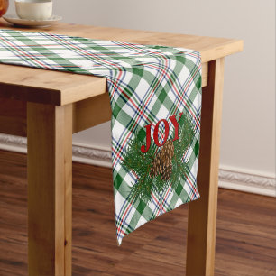 Cute Charming Happy Holidays Joy Cabin Home Decor Medium Table Runner