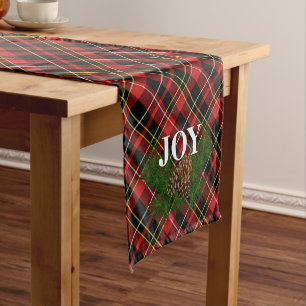 Cute Charming Happy Holidays Joy Cabin Home Decor Short Table Runner