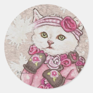 Cute chat Kitten avec Stickers Mittens