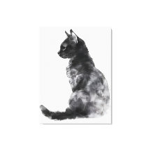 Cute Chat Maison Décor Toile Art Mur Art