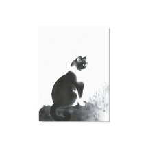 Cute Chat Maison Décor Toile Art Mur Art
