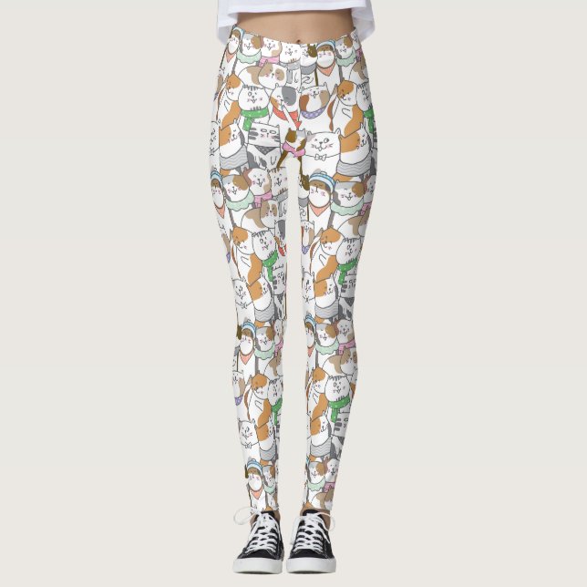 Cute Chat Motif Leggings (Devant)