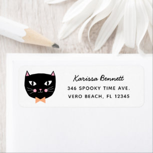 Cute Chat Noir Halloween Anniversaire Adresse de r