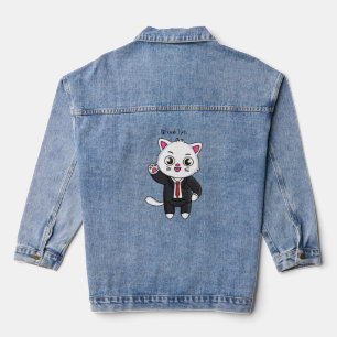 Cute chaton chat en costume d'affaires dessin anim