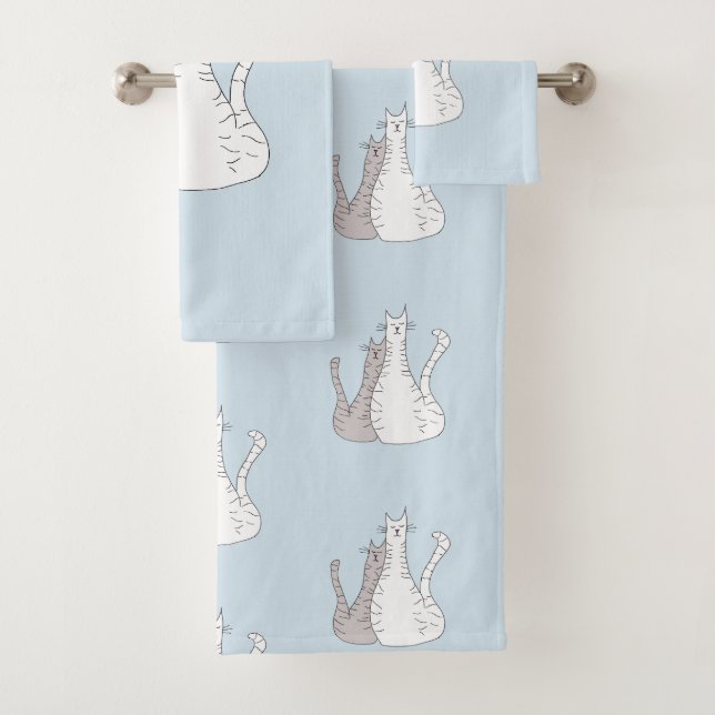 Cute chats bleu gris Motif (En situation)