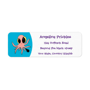 Cute, cheeky baby octopus cartoon
