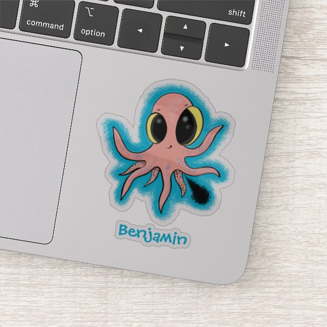 Cute, cheeky baby octopus cartoon (Detail)
