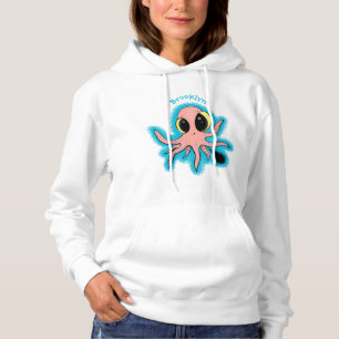 Cute, cheeky baby octopus cartoon hoodie