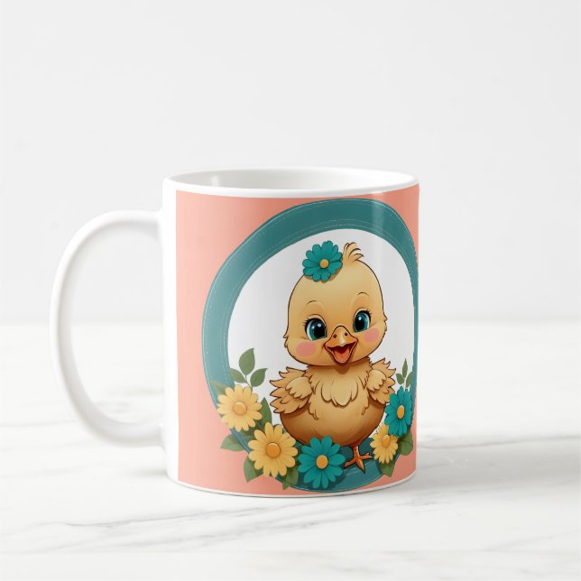 Cute Cheeky Chicky Pun Mug (Gauche)