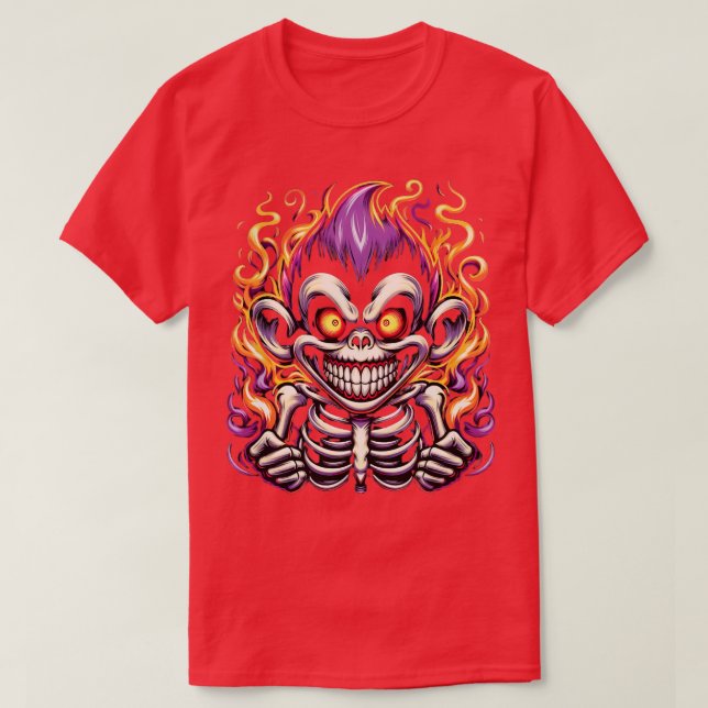 Cute Cheeky Monkey Halloween Design for Kids T-Shirt (Design Front)