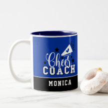Cute Cheer Coach Personalized Royal Blue & Black