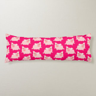 Cute Cheerful Cartoon Pigs Pattern Body Pillow