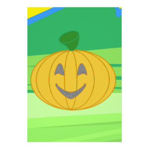 Cute Cheerful Harvest Pumpkin Orange Photo Print