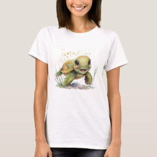 Cute Cheerful Tortoise Women's T-Shirt